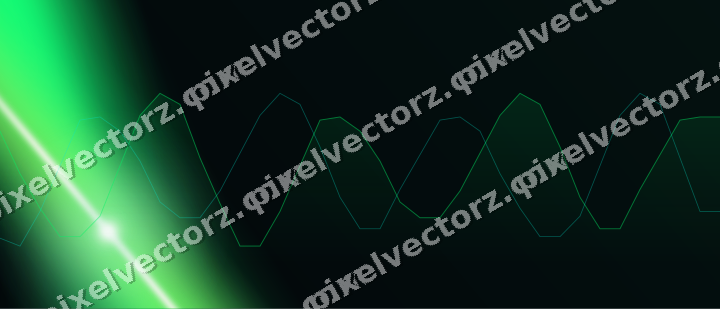 Glowing neon chart background in green and lime