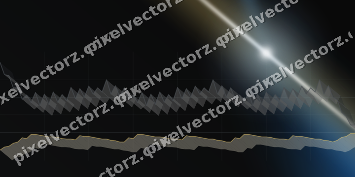 Glowing neon chart background in blue and amber