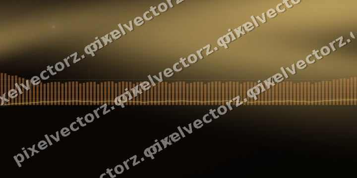 Glowing neon chart background in orange and amber