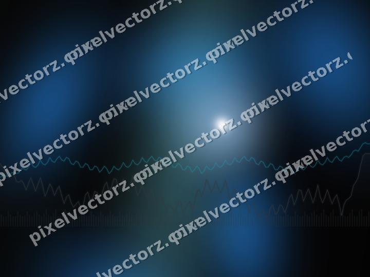 Glowing neon chart background in blue and teal