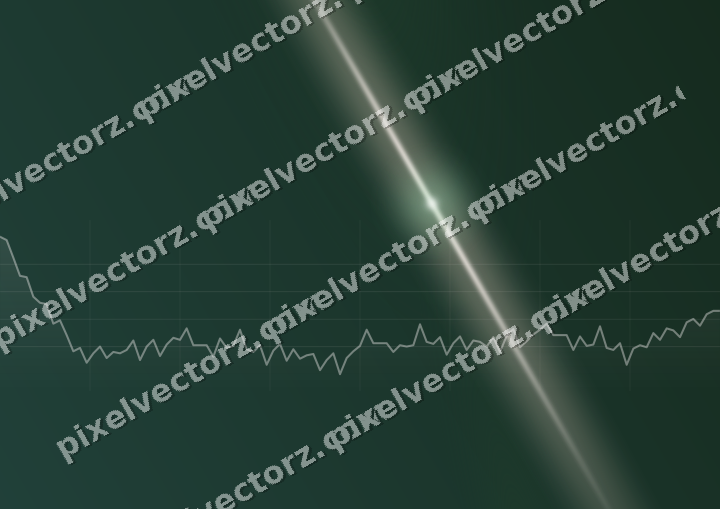 Glowing neon chart background in dark green and red