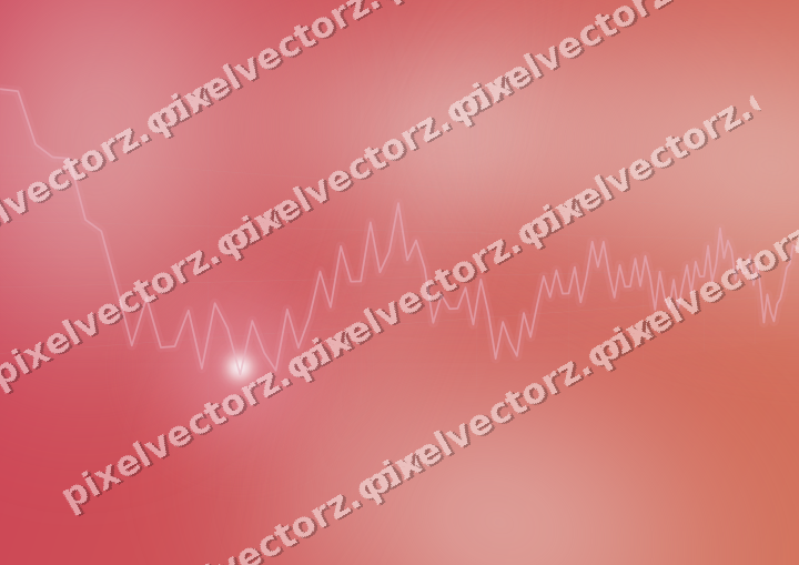 Glowing neon chart background in pale pink and pale red
