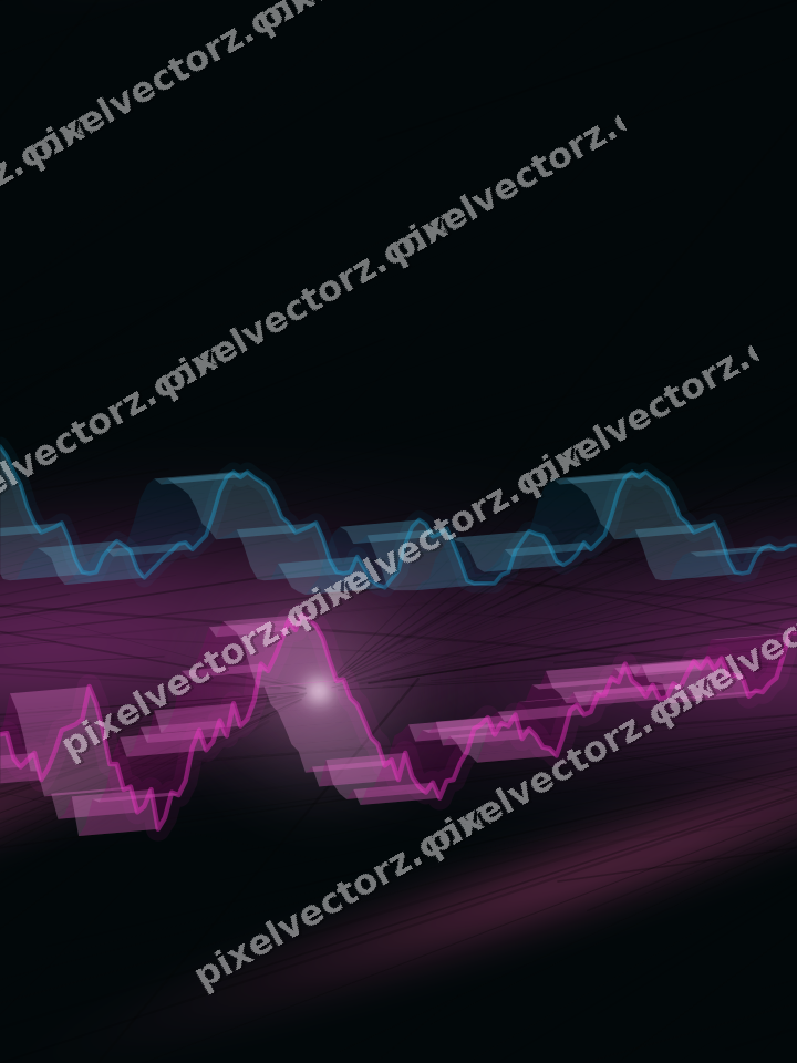 Nahtloser Neon Diagramm Hintergrund in Magenta und Violett