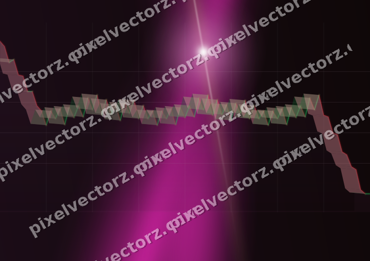 Glowing neon chart background in magenta and lime