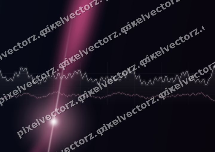 Glowing neon chart background in pink and blue