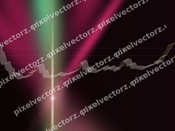Glowing neon chart background in pink and green