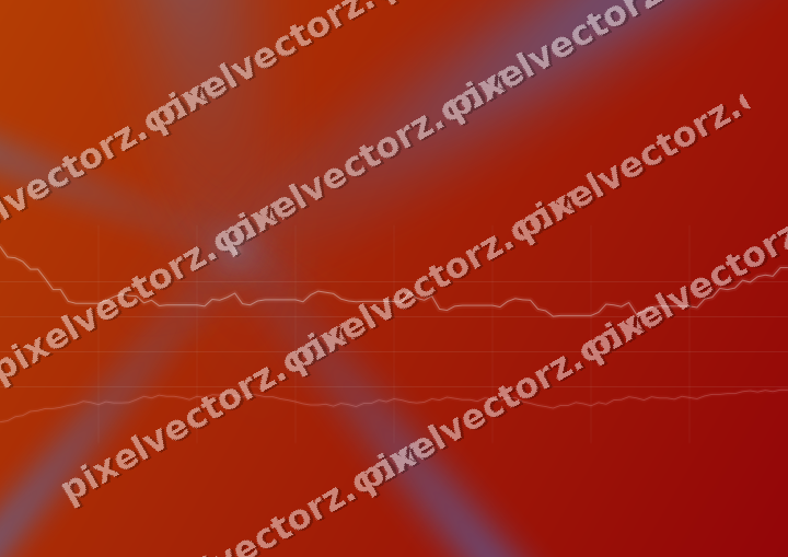 Glowing neon chart background in blue and red
