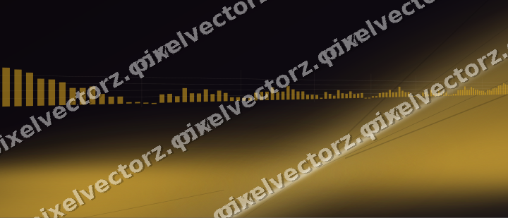 Glowing neon chart background in amber and purple