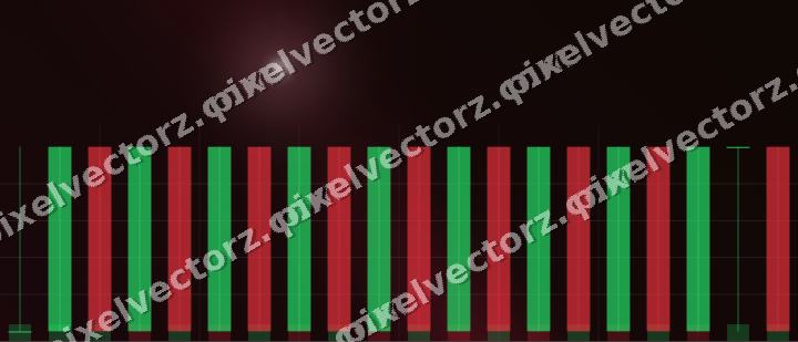 Glowing neon chart background in pink and red