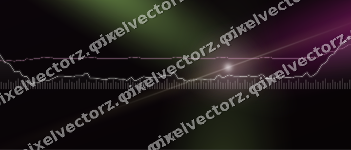 Glowing neon chart background in magenta and lime