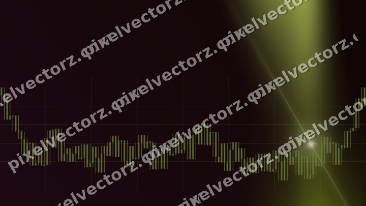 Glowing neon chart background in lime and pink