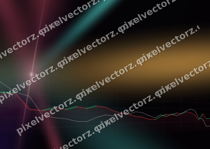 Glowing neon chart background in pink and amber