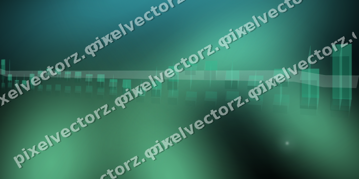 Glowing neon chart background in green and teal