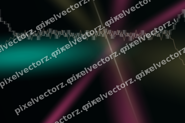 Glowing neon chart background in pink and orange
