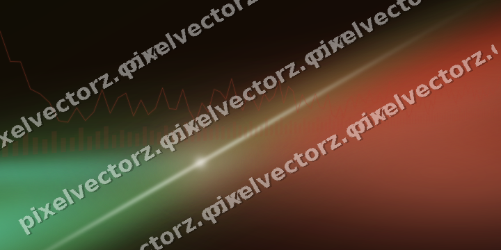 Glowing neon chart background in red and orange