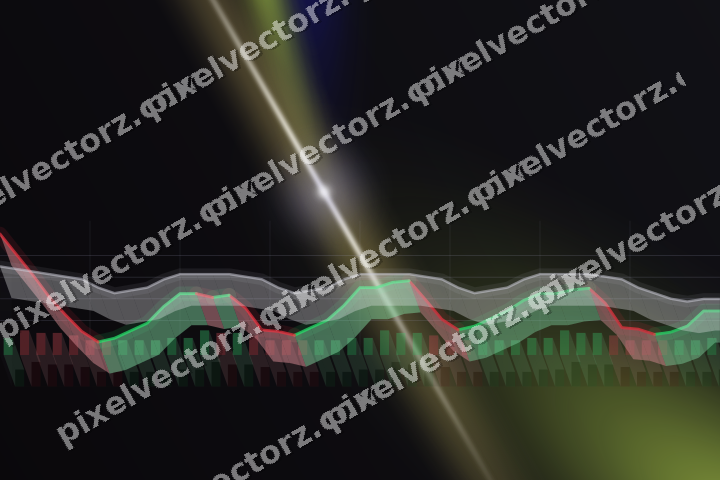 Glowing neon chart background in blue and purple