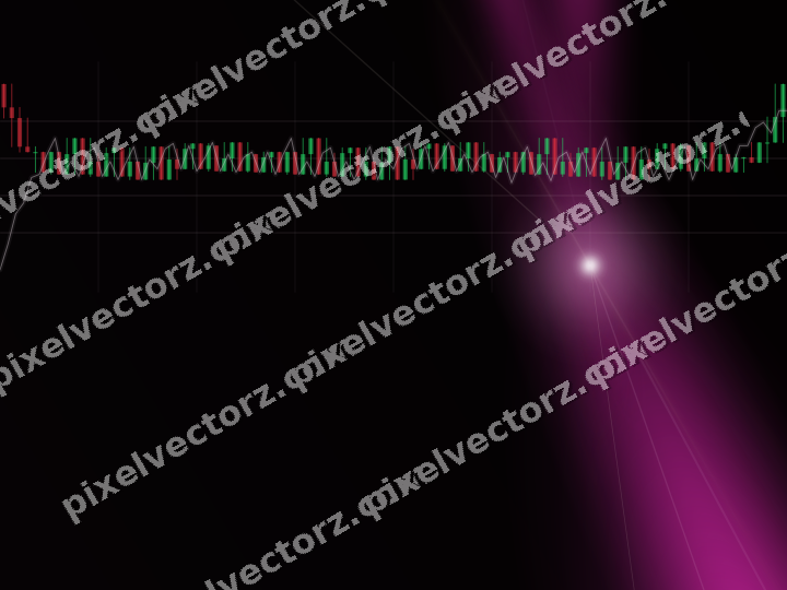 Glowing neon chart background in magenta and lime