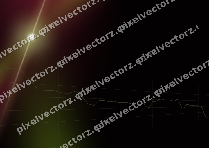 Glowing neon chart background in lime and pink