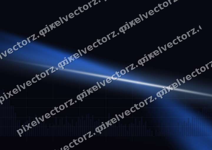 Glowing neon chart background in blue