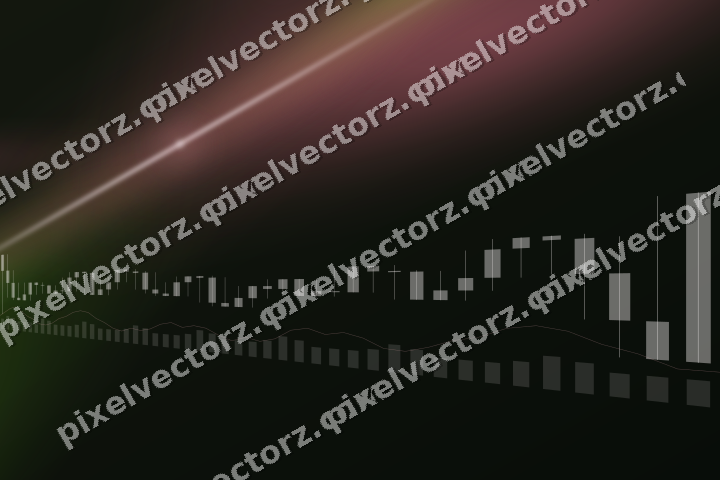 Glowing neon chart background in pink and lime