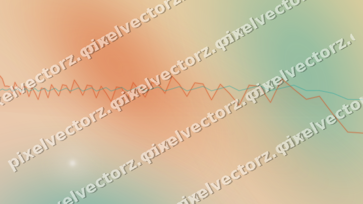 Soft pastel chart background in orange and teal