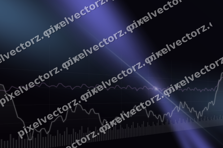 Glowing neon chart background in purple and blue