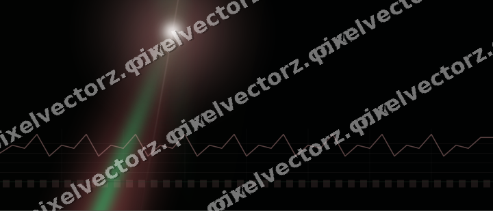 Glowing neon chart background in red and green