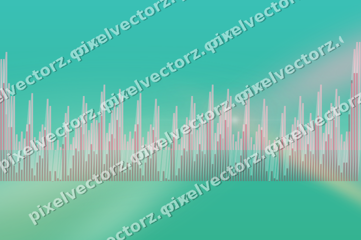 Glowing neon chart background in pale pink and pale amber