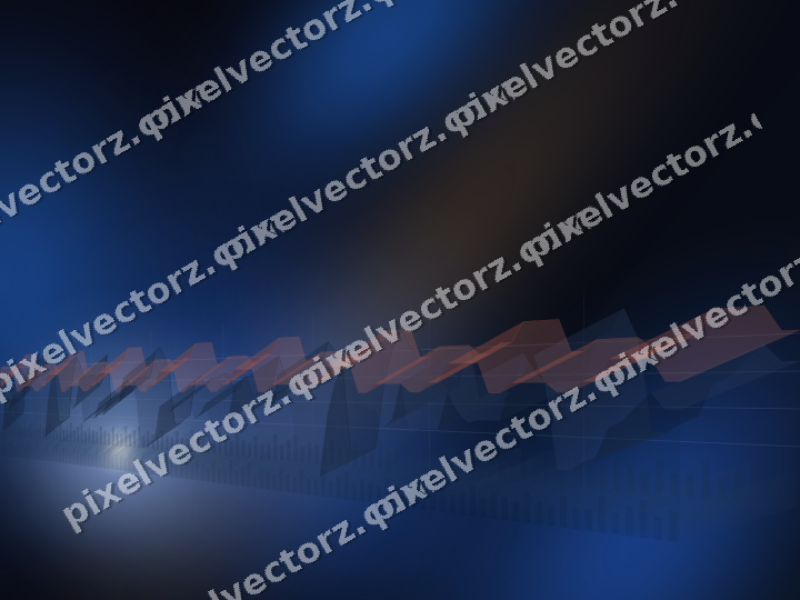 Glowing neon chart background in blue and red
