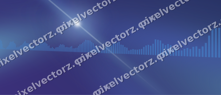 Glowing neon chart background in blue and cyan