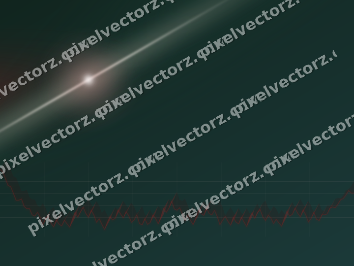 Glowing neon chart background in dark red and dark green