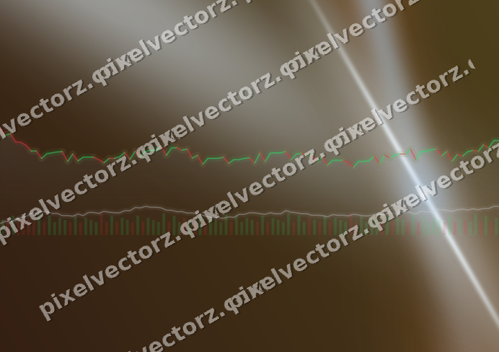 Glowing neon chart background in blue and orange