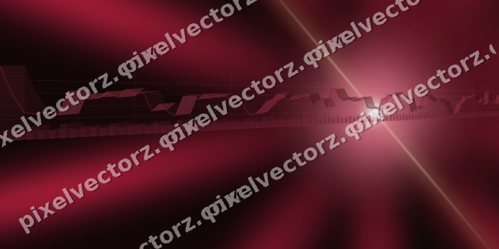 Glowing neon chart background in pink and red