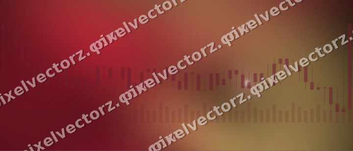 Glowing neon chart background in pink and red