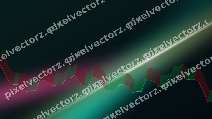 Glowing neon chart background in pink and orange