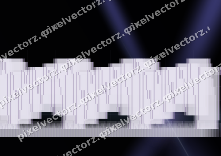 Glowing neon chart background in purple and blue