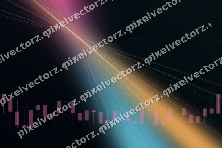 Glowing neon chart background in pink and cyan