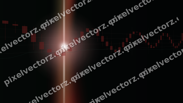 Glowing neon chart background in red and green