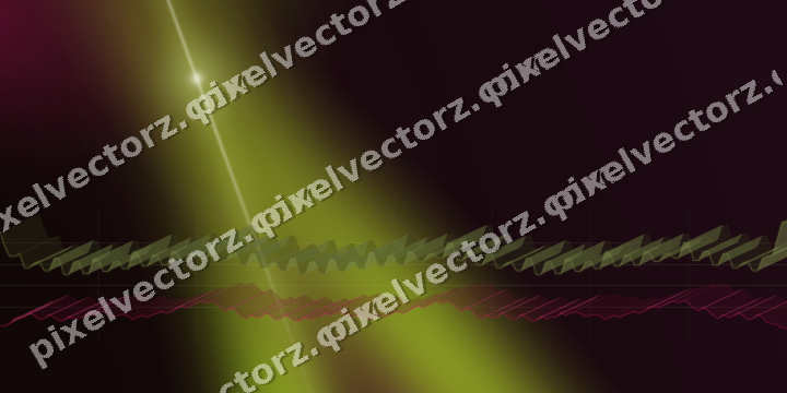 Glowing neon chart background in lime and pink