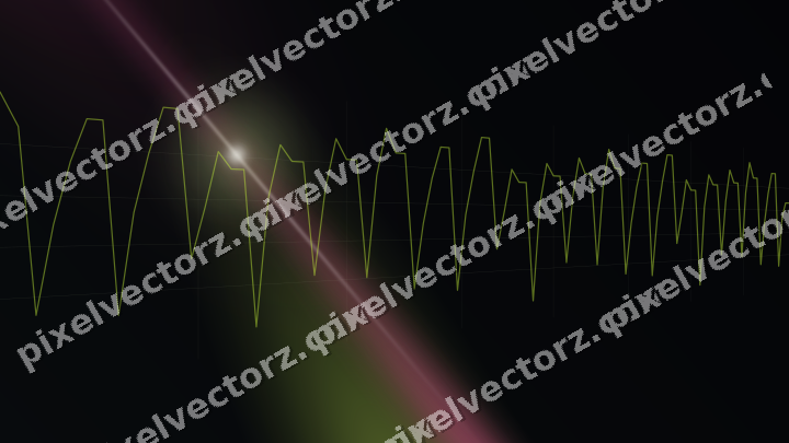 Glowing neon chart background in lime and amber