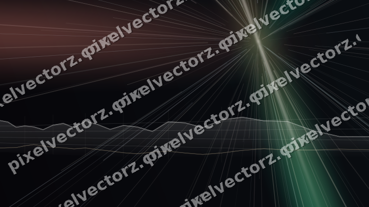 Glowing neon chart background in amber and green
