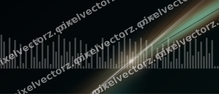 Glowing neon chart background in orange and teal