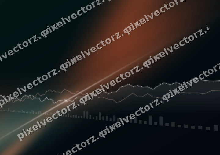 Leuchtender Neon Diagramm Hintergrund in Orange und Petrol
