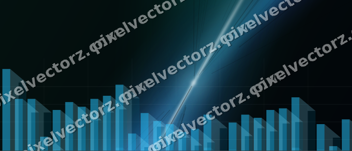 Glowing neon chart background in cyan and teal
