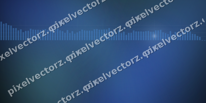 Glowing neon chart background in blue and cyan