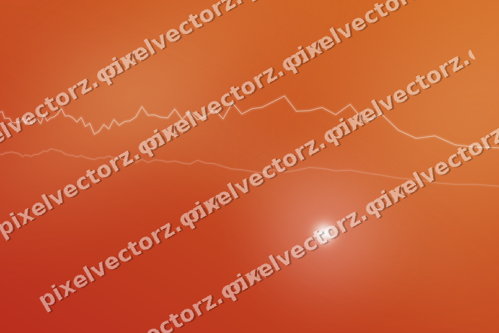 Glowing neon chart background in red and orange