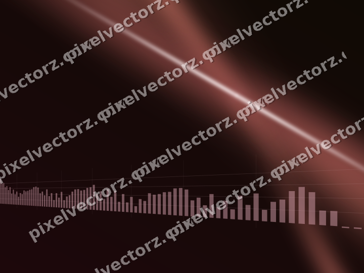 Glowing neon chart background in pink and red