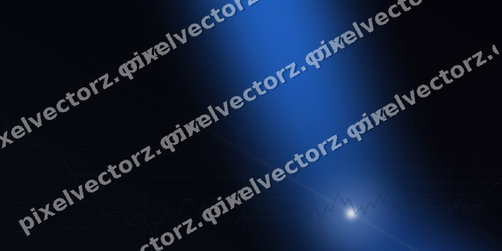 Glowing neon chart background in blue and red