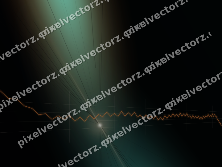 Glowing neon chart background in orange and teal