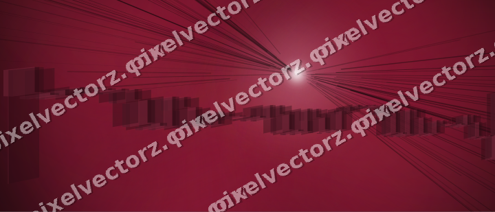 Glowing neon chart background in pink and amber